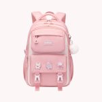 Waterproof Primary School Bag  (Baby Pink)
