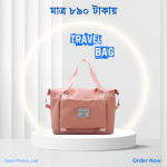 3 In 1 Large Capacity Foldable Travel Bag pink color